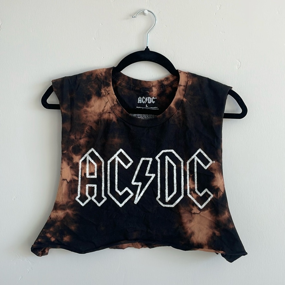 ACDC Cropped Muscle Tank Top